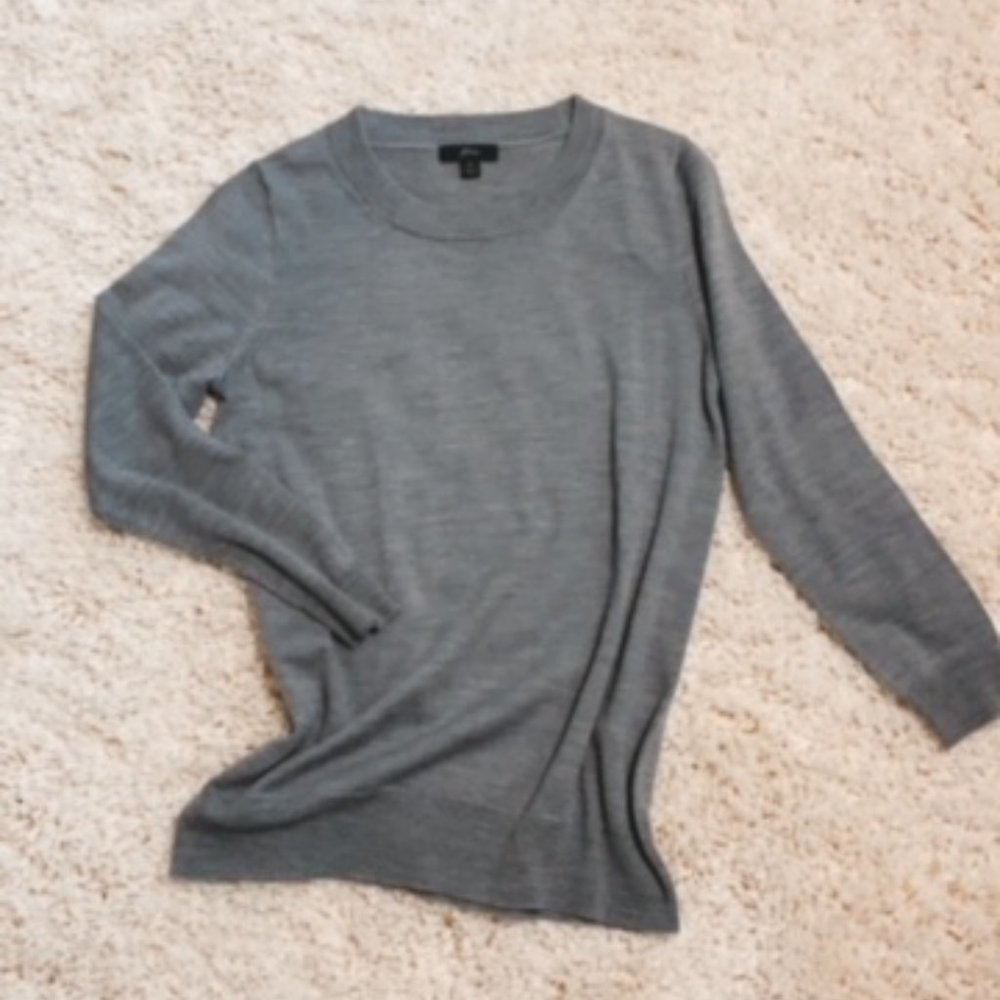J CREW NWOT Tippi Sweater Heather Smoke Grey S